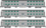 Rapido Trains 545002 N Gallery Commuter Car: Burlington Northern: Set #2 (Coaches: 742 753 766)