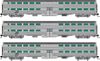 Rapido Trains 545002 N Gallery Commuter Car: Burlington Northern: Set #2 (Coaches: 742 753 766)