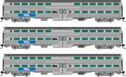 Rapido Trains 545005 N Gallery Commuter Car: Metra - BN Logo: Set #3 (Coaches: 749 756 760)