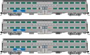 Rapido Trains 545012 N Gallery Commuter Car: Metra - BNSF Swoosh (CB&Q): Set #4 (Coaches: 762 767 773)