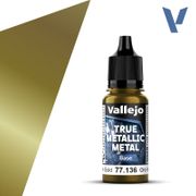 Vallejo 77136 True Metallic Metal Base 77.136 Greenish Gold 18 ml / 0.6 fl oz