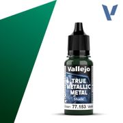 Vallejo 77153 True Metallic Metal Shade 77.153 Beetle Green 18 ml / 0.6 fl oz