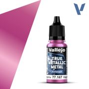 Vallejo 77167 True Metallic Metal Airbrush 77.167 Crimson Magenta 18 ml / 0.6 fl oz