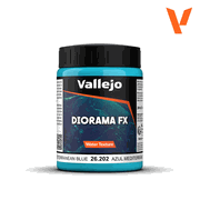 Vallejo Paints 26202 Diorama FX Water Texture 26.202 Mediterranean Blue 200ml / 6.76 fl oz