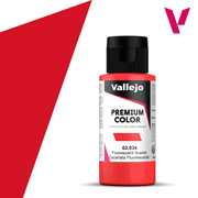 Vallejo Paints 62034 Premium Color 62.034 Fluorescent Scarlett 60 ml / 2.02 fl oz