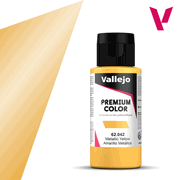 Vallejo Paints 62042 Premium Color 62.042 Metallic Yellow 60 ml / 2.02 fl oz