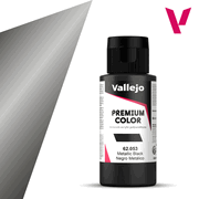 Vallejo Paints 62053 Premium Color 62.053 Metallic Black 60 ml / 2.02 fl oz