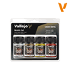 Vallejo Paints 70199 Metallic Set Liquid Metal 70.199 Gold Silver and Copper