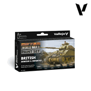 Vallejo Paints 70204 Model Color World War II Paint Set 70.204 WWII British Armour & Infantry