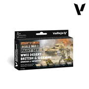 Vallejo Paints 70208 Model Color World War II Paint Set 70.208 WWII Desert British & German Armour & Infantry