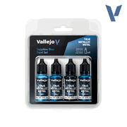 Vallejo Paints 77256 True Metallic Metal Set 77.256 Sapphire Blue Paint Set