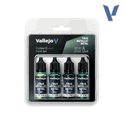 Vallejo Paints 77257 True Metallic Metal Set 77.257 Dusken Green Paint Set