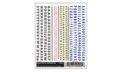 Woodland Scenics 502 Dry Transfer Decals - Benton & Windsor