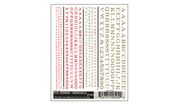 Woodland Scenics 504 Dry Transfer Decals - RR Roman Red/Gold