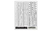 Woodland Scenics 505 Dry Transfer Decals - RR Roman Black