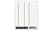 Woodland Scenics 506 Dry Transfer Decals - RR Roman White