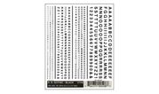 Woodland Scenics 508 Dry Transfer Decals - RR Gothic Black