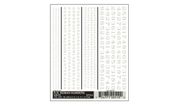 Woodland Scenics 510 Dry Transfer Decals - RR Roman Numbers White
