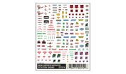 Woodland Scenics 574 Dry Transfer Decals - Mini-Series Service Station Signs