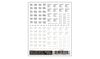 Woodland Scenics 601 Dry Transfer Decals - Box Car Data Roman Black/White HO Scale