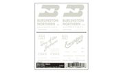 Woodland Scenics 607 Dry Transfer Decals - BN and CB&Q Box Cars