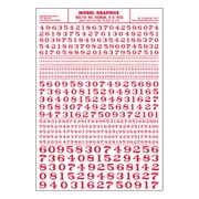 Woodland Scenics 710 Model Graphics Numbers Roman R.R. Red