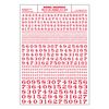 Woodland Scenics 710 Model Graphics Numbers Roman R.R. Red