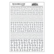 Woodland Scenics 712 Model Graphics Numbers Roman R.R. Silver