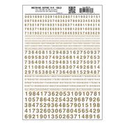 Woodland Scenics 728 Model Graphics Numbers Gothic R.R. Gold