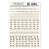 Woodland Scenics 728 Model Graphics Numbers Gothic R.R. Gold