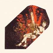 Alchemy Slim Dart Flights FAL51 - Black background with chainsaw lady