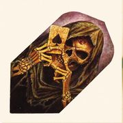 Alchemy Slim Dart Flights FAL52 - Dark blue background with skeleton