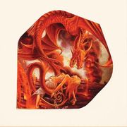 Alchemy Standard Dart Flights FAL9 - Red dragon with woman in chains