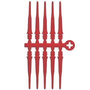 Cosmo Darts Fit Point Plus 2.0 Long Soft Tip Points - Cherry Red - (Set of 60)