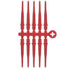 Cosmo Darts Fit Point Plus 2.0 Long Soft Tip Points - Cherry Red - (Set of 60)