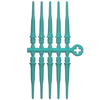 Cosmo Darts Fit Point Plus 2.0 Long Soft Tip Points - Turquoise (Set of 60) 