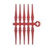 Cosmo Darts Fit Point Plus 2.0 Medium Soft Tip Points - Cherry Red (Set of 60)