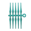 Cosmo Darts Fit Point Plus 2.0 Medium Soft Tip Points - Turquoise (Set of 60)