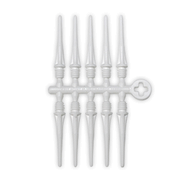 Cosmo Darts Fit Point Plus 2.0 Medium Soft Tip Points - White (Set of 60)