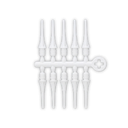 Cosmo Darts Fit Point Plus 2.0 Short Soft Tip Points - White (Set of 60)