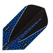 Dimplex Slim Dart Flight 6612 - Black flight w/ Blue v shape line and Hex pattern