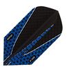 Dimplex Slim Dart Flight 6612 - Black flight w/ Blue v shape line and Hex pattern
