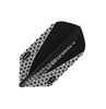 Dimplex Slim Dart Flight 6613 - Black flight w/ Silver v shape line and Hex pattern