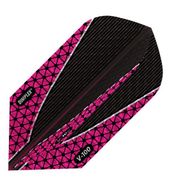 Dimplex Slim Dart Flight 6614 - Black flight w/ Pink v shape line and Hex pattern