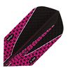 Dimplex Slim Dart Flight 6614 - Black flight w/ Pink v shape line and Hex pattern