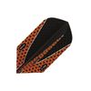 Dimplex Slim Dart Flight 6615 - Black flight w/ Orange v shape line and Hex pattern
