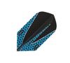 Dimplex Slim Dart Flight 6617 - Black flight w/ Aqua v shape line and Hex pattern