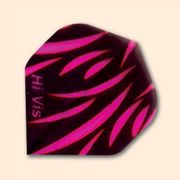 Hi-Vis Standard Dart Flight FHI102 Pink and Black