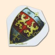 I Flight Standard Dart Flight 109 - Silver Red Gold Shield on White