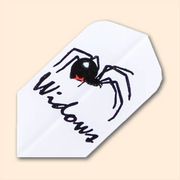 Laserdart Flights LF52 Slim - White with Black Widow